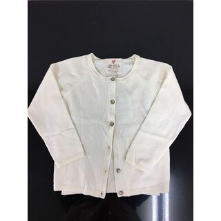 ザラ(ZARA)のクルーネックカーディガン　ホワイト　104cm　3-4歳向け　ZARA　キッズ　(カーディガン)