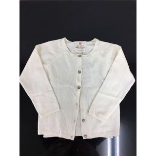 ザラ(ZARA)のクルーネックカーディガン　ホワイト　104cm　3-4歳向け　ZARA　キッズ　(カーディガン)