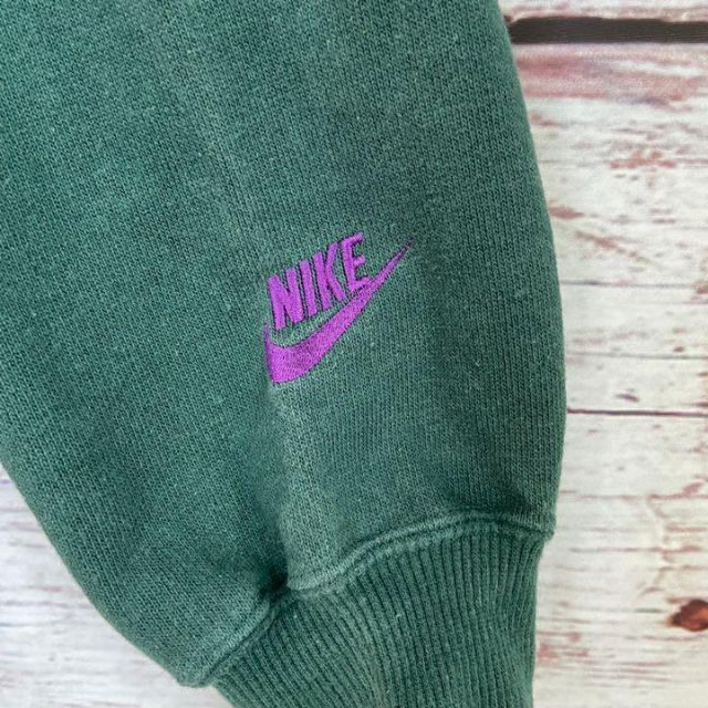 NIKE(ナイキ)の【激レア】90s NIKE 刺繍ロゴ アーチロゴ スウェットパーカー Mサイズ メンズのトップス(パーカー)の商品写真