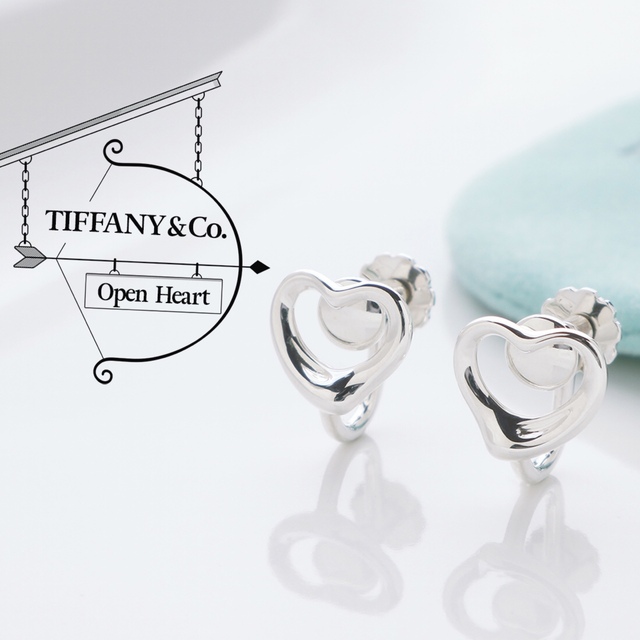 極美品 ティファニー TIFFANY&Co. オープンハート 925 イヤリング ...