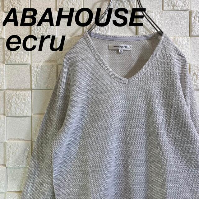 ABAHOUSE(アバハウス)の美品 ABAHOUSE ecru アバハウス ロンT カットソー Vネック メンズのトップス(Tシャツ/カットソー(七分/長袖))の商品写真