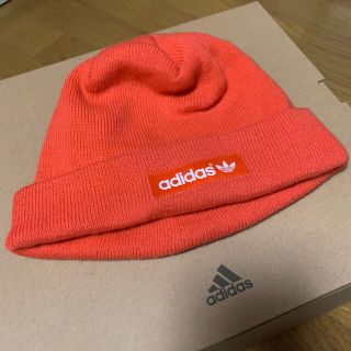 アディダス(adidas)のadidas ニット キャップ オレンジ (キャップ)