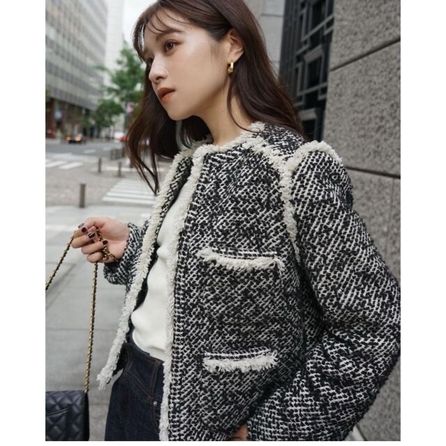 Lor Fringe Tweed Jacket ツイードジャケット