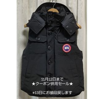 カナダグース(CANADA GOOSE)の【美品】　CANADAGOOSE カナダグース ダウンベスト ブライトン　黒(ダウンベスト)