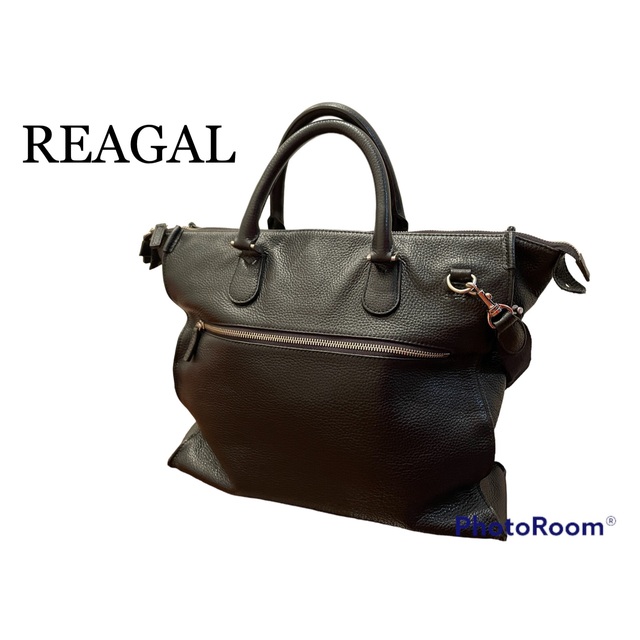 【美品】REAGAL 2way レザービジネスバッグ　シボ革　大容量