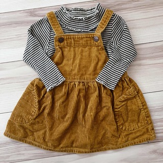 ザラキッズ(ZARA KIDS)のカットソー＆スカートセット　80(ワンピース)