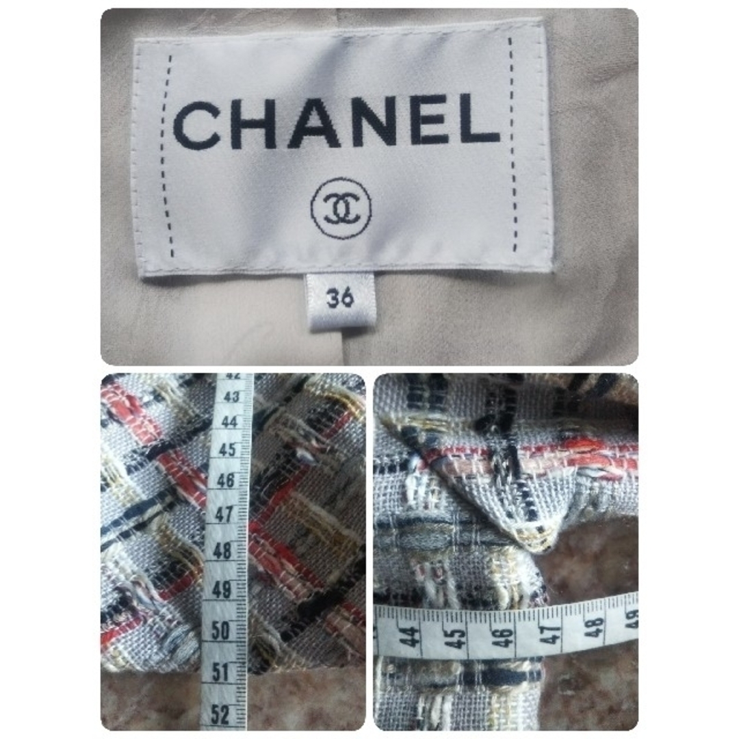 CHANEL(シャネル)のシャネル CHANEL 18P ミックス コットンツイード  ジャケット レディースのジャケット/アウター(テーラードジャケット)の商品写真