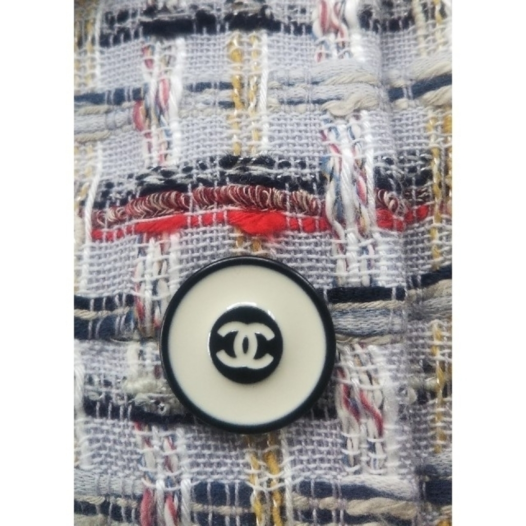 CHANEL(シャネル)のシャネル CHANEL 18P ミックス コットンツイード  ジャケット レディースのジャケット/アウター(テーラードジャケット)の商品写真