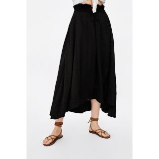 ザラ(ZARA)の未使用　ZARA サテンスカート　S(ロングスカート)