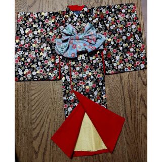 スーパードルフィーＳＤ黒地桜一面創作振袖 ハンドメイド(人形)
