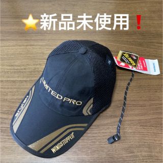 ダイワ(DAIWA)のシマノフィッシングキャップハーフメッシュWINDSTOPPERブラック新品未使用(ウエア)