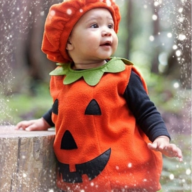 オンライン限定商品】 ロンパース 100 ハロウィン 仮装 コスプレ かぼちゃ おばけ 赤ちゃん