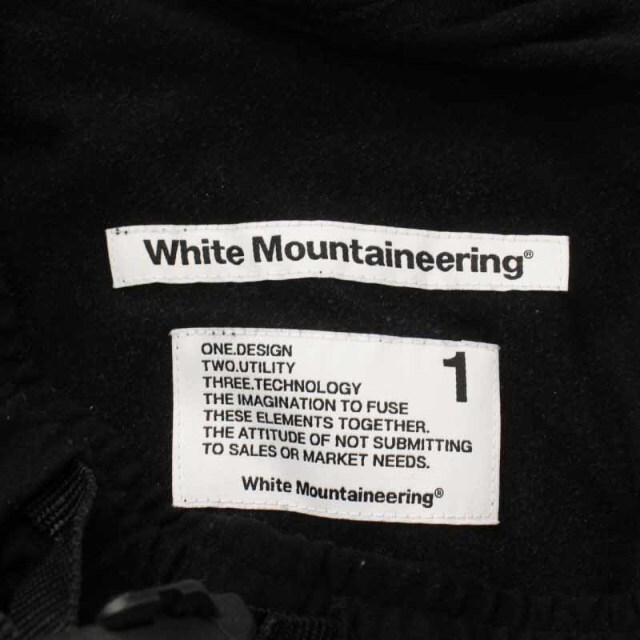 WHITE MOUNTAINEERING(ホワイトマウンテニアリング)のホワイトマウンテニアリング ストレッチテーパードジョガーパンツ 1 M 黒 メンズのパンツ(スラックス)の商品写真