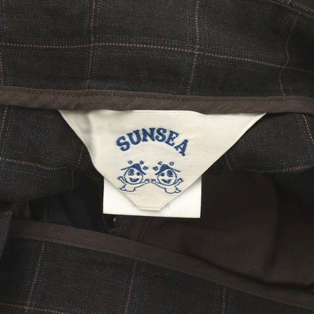 SUNSEA(サンシー)のサンシー パンツ スラックス ジッパーフライ チェック ウール 3 L グレー メンズのパンツ(スラックス)の商品写真