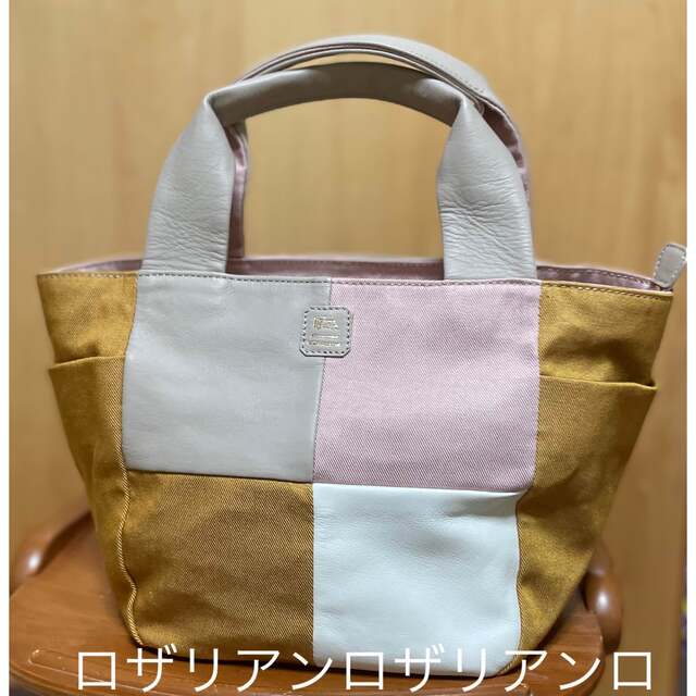 未使用 ibiza キャンパス レザー ハンドバッグ イビサ 優しい色 イビザ