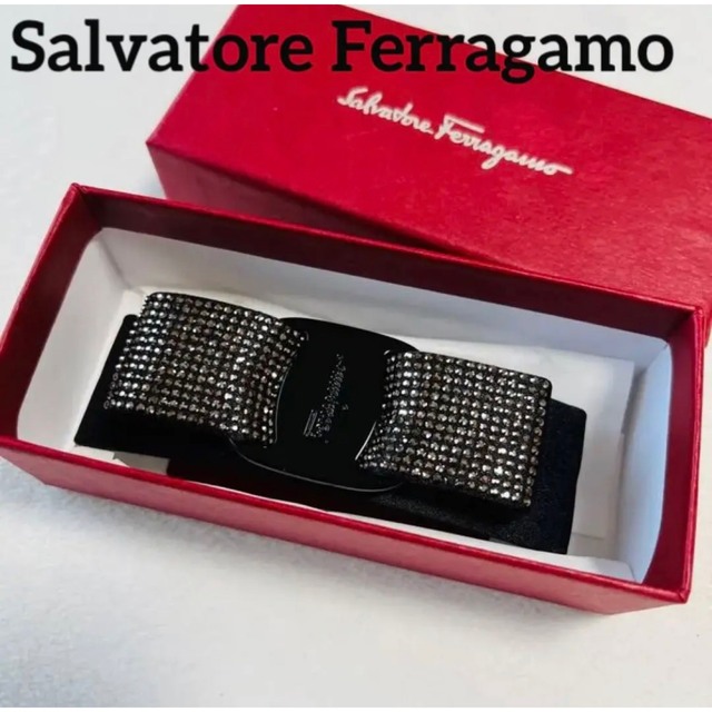 Salvatore Ferragamo■キラキラグリッター＆サテンリボン■未使用