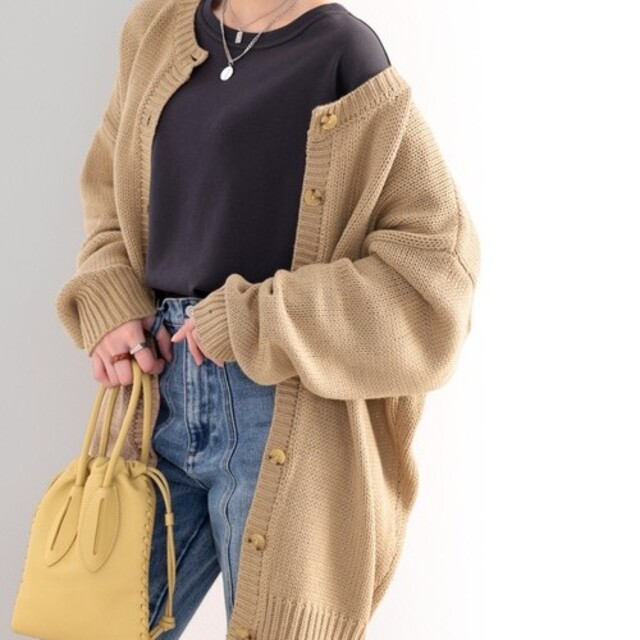 メール便不可】 ミナペルホネン 麻ロングカーディガン新品未使用品