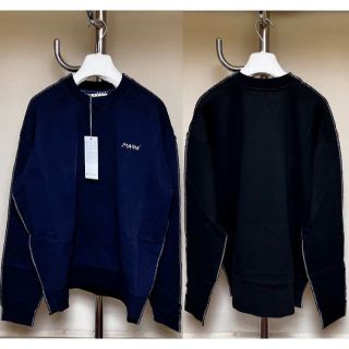 Marni - 新品 48 MARNI 22SS ロゴバック切替スウェット 黒 紺 3461の ...