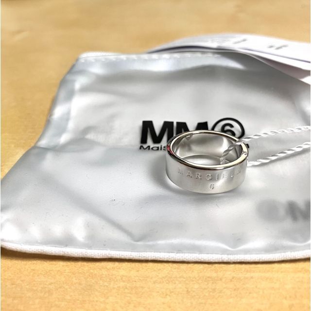 新品 XL マルジェラ MM6 21aw ブランドロゴリング 指輪 3624
