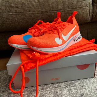 ナイキ(NIKE)のOFF-WHITE × NIKE ZOOM FLY MERCURIAL オレンジ(スニーカー)