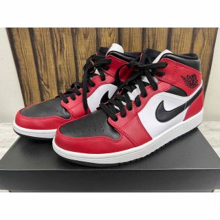 ナイキ(NIKE)のナイキ エアジョーダン1 mid シカゴ ブラックトゥ 27.5cm(スニーカー)