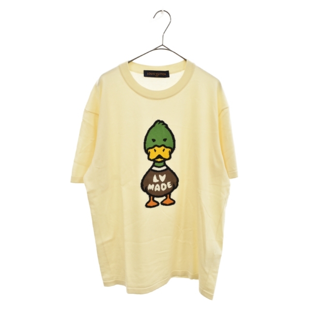 LOUIS VUITTON(ルイヴィトン)のLOUIS VUITTON ルイヴィトン 22SS×NIGO インタルシアジャカードダックニット半袖Tシャツ ホワイト RM221M F96HMN04W メンズのトップス(Tシャツ/カットソー(半袖/袖なし))の商品写真