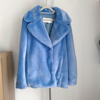 LE CIEL BLEU - ルシェルブルー フェイクファー コート ブルーの通販