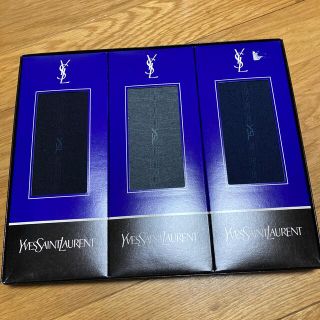 イヴサンローランボーテ(Yves Saint Laurent Beaute)のYSL イブサンローラン・ビジネスソックス3点セット　紺色　グレー　黒　25c(ソックス)