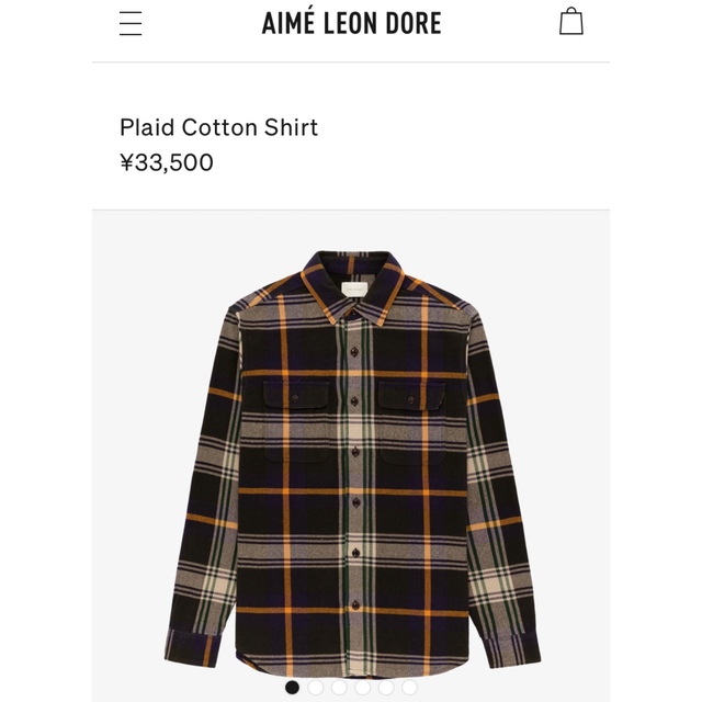 aime leon dore Plaid Cotton Shirt M