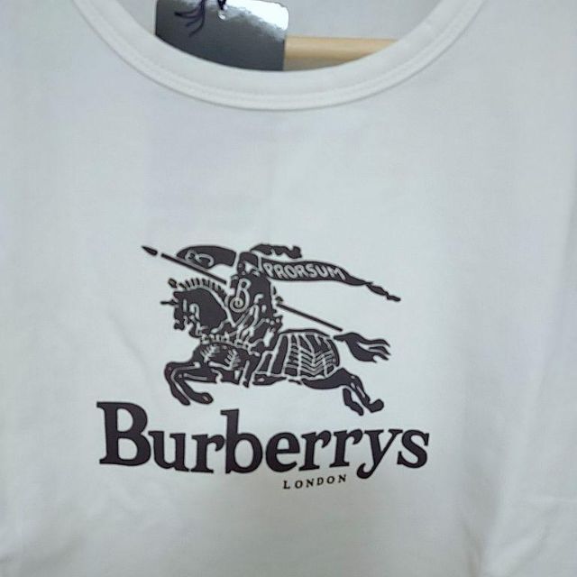 BURBERRY(バーバリー)の新品　タグ付き　バーバリー　長袖　Tシャツ　騎兵　ビッグホースロゴ　ホワイト レディースのトップス(Tシャツ(長袖/七分))の商品写真