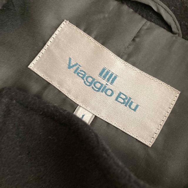 VIAGGIO BLU(ビアッジョブルー)のビアッジョブルー ワンピース風カシミヤコート S ビッキー レディースのジャケット/アウター(ロングコート)の商品写真