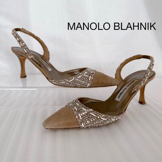 マノロブラニク(MANOLO BLAHNIK)のマノロブラニク　キャロリン　ミュール　ローファー　ヒールパンプス　サンダル　靴(ハイヒール/パンプス)