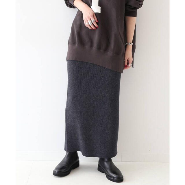 【新品・タグ付き】SLOBE IENA ウールリブニットタイトスカート