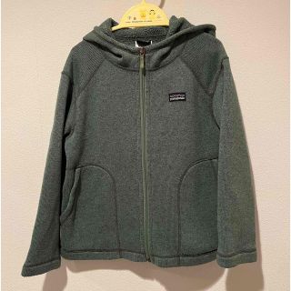 パタゴニア(patagonia)のパタゴニア　パーカー　グリーン　キッズ(ジャケット/上着)