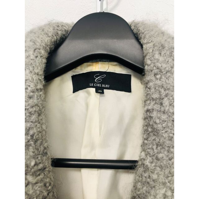 LE CIEL BLEU(ルシェルブルー)のルシェルブルー　コート　40 グレー レディースのジャケット/アウター(チェスターコート)の商品写真