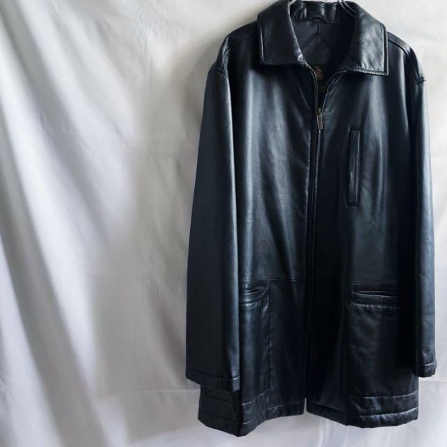 極美品【LANVIN】ジップアップ ラムレザー ジャケット