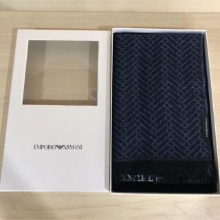 エンポリオアルマーニ(Emporio Armani)のJAL機内販売　新品アルマーニ　マフラー　ネイビー(マフラー)