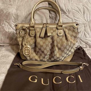 グッチ(Gucci)のGUCCI グッチ　スーキー　バッグ　ショルダーバッグ　ゴールド　美品(ハンドバッグ)