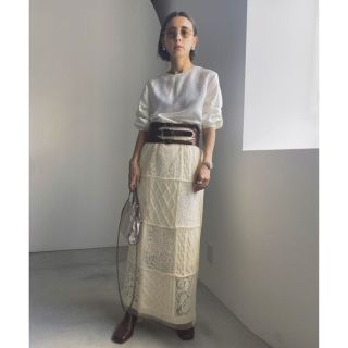 アメリヴィンテージ(Ameri VINTAGE)のPATCHWORK KNIT SKIRT(ロングスカート)