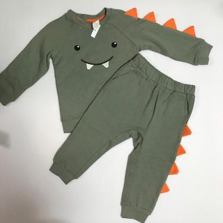 エイチアンドエム(H&M)の新品❤️90cm 恐竜スウェットトレーナーパンツセットH&M(ニット)