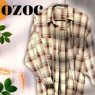 オゾック(OZOC)の【人気デザイン☆】OZOC チェックシャツ Mサイズ(Tシャツ(長袖/七分))