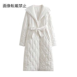 🍬10月新作🍭9590◆white ホワイト キルティング ロングコート(ロングコート)