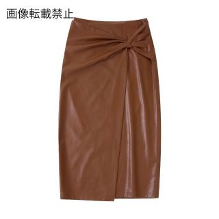 🍬10月新作🍭9591◆フェイクレザー PU タイトスカート (ひざ丈スカート)