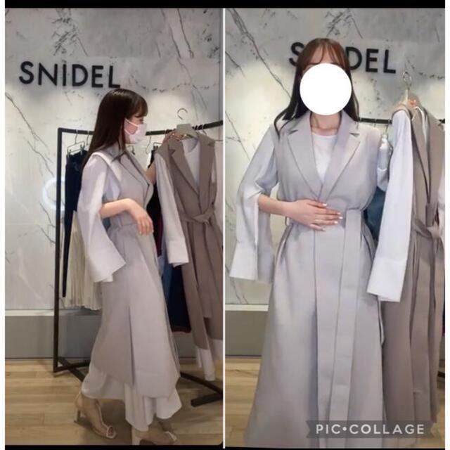 SNIDEL(スナイデル)のsnidel ジレセットワンピース　ジレセット　ワンピース　ジレ レディースのワンピース(ロングワンピース/マキシワンピース)の商品写真