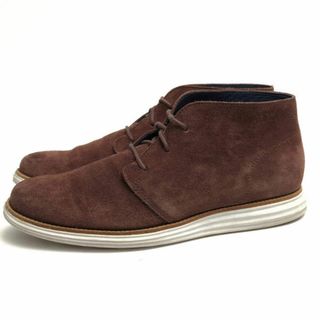 コールハーン(Cole Haan)のコールハーン／COLE HAAN チャッカブーツ シューズ 靴 メンズ 男性 男性用スエード スウェード レザー 革 本革 ダークブラウン 茶 ブラウン  C12010 LUNARGRAND CHUKKA ルナグランド チャッカ ウォータープルーフ 撥水加工(ブーツ)