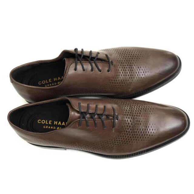 コールハーン／COLE HAAN シューズ ビジネスシューズ 靴 ビジネス メンズ 男性 男性用レザー 革 本革 ダークブラウン 茶 ブラウン  C26986 Washington Grand Laser Wingtip Oxford ワシントン グランド レーザー ウィング オックスフォード GRAND OS プレーントゥ