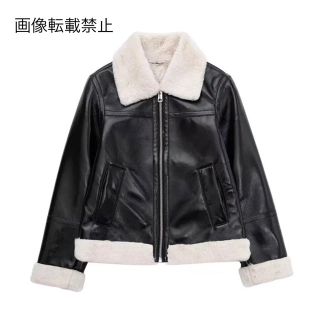 🍬10月新作🍭9596◆フェイクレザー PU ボア ムートンコート(ムートンコート)