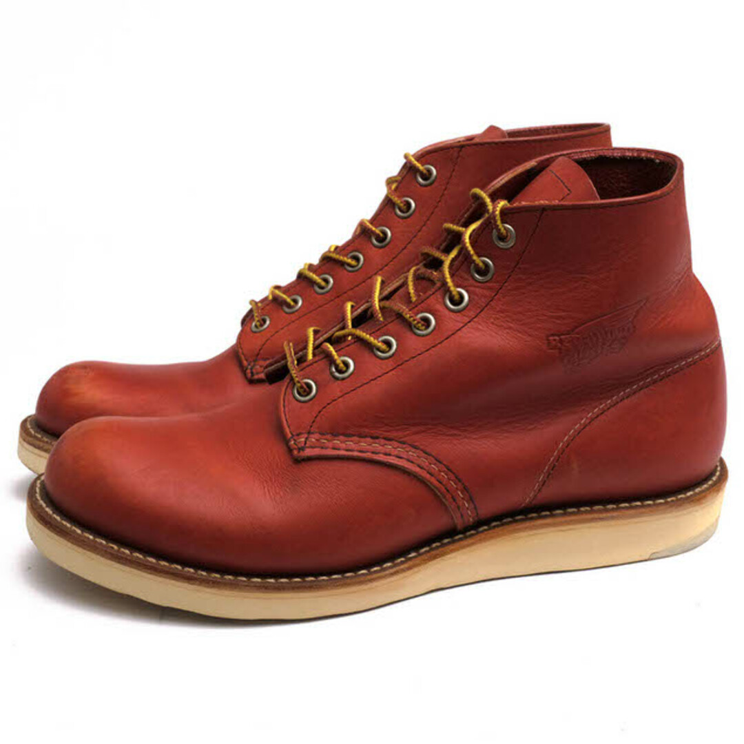 レッドウィング／RED WING ワークブーツ シューズ 靴 メンズ 男性 男性用レザー 革 本革 ブラウン 茶  8166 6inch CLASSIC PLAIN TOE トラクショントレッドソール グッドイヤーウェルト製法