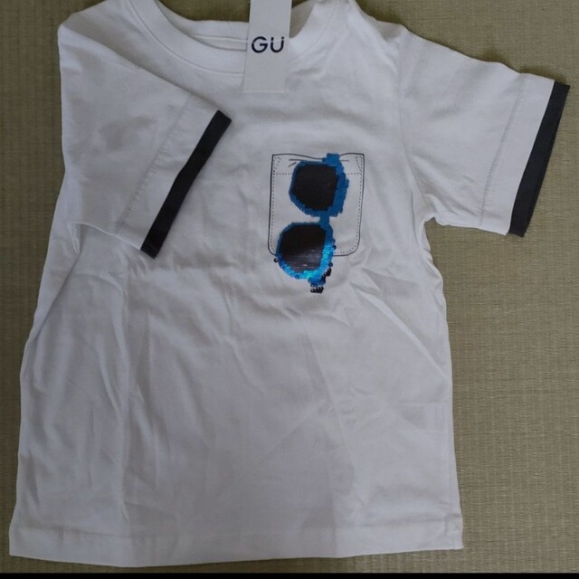 GU キッズ　Tシャツ　130 スパンコール　サングラス | フリマアプリ ラクマ