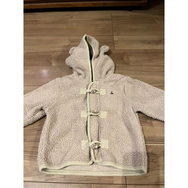 babyGAP(ベビーギャップ)のbaby Gap ベビーギャップ　フード　ボアジャケット　80cm ベージュ キッズ/ベビー/マタニティのベビー服(~85cm)(ジャケット/コート)の商品写真